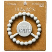 Wholesale - 1pc Silicone Peace Teether - Gray "Bon Apetite" C/P 100, UPC: 195010118521